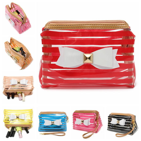 Stripe-Transparent-Cosmetic-Bag-Travel-PVC-Bow-Tie-Make-Up-Organizer-Case-1022883-1