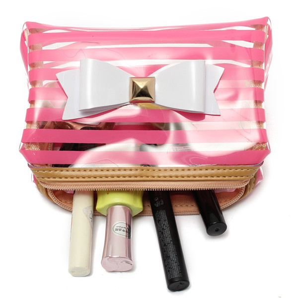 Stripe-Transparent-Cosmetic-Bag-Travel-PVC-Bow-Tie-Make-Up-Organizer-Case-1022883-6