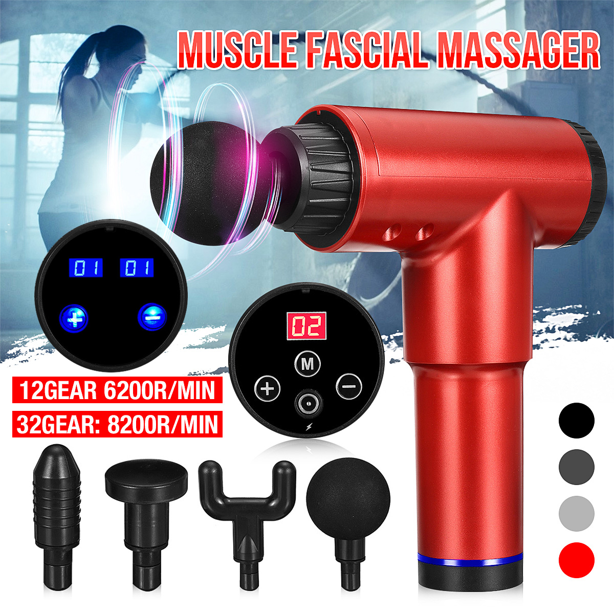 11232-Gears-Electric-Percussion-Massager-Deep-Muscle-Pain-Relief-Therapy-Device-W-4-Heads-1733459-1