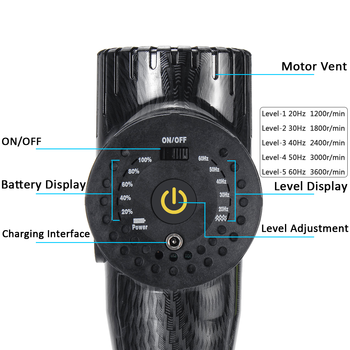 168V-2600mAh-Li-ion-Battery-Mulscle-Relief-Massager-Electric-MASSAGER-5-Gear-Handheld-Cordless-Tissu-1581325-5