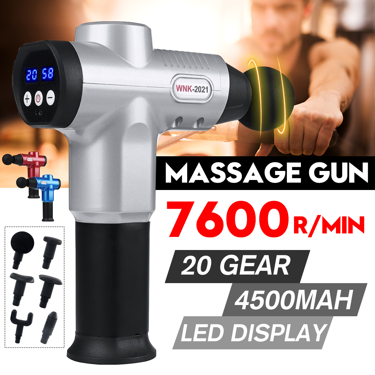 20-Gears-Electric-Percussion-Massager-USB-Rechargeable-Muscle-Vibration-Pain-Relief-Device-W-6-Heads-1725593-1