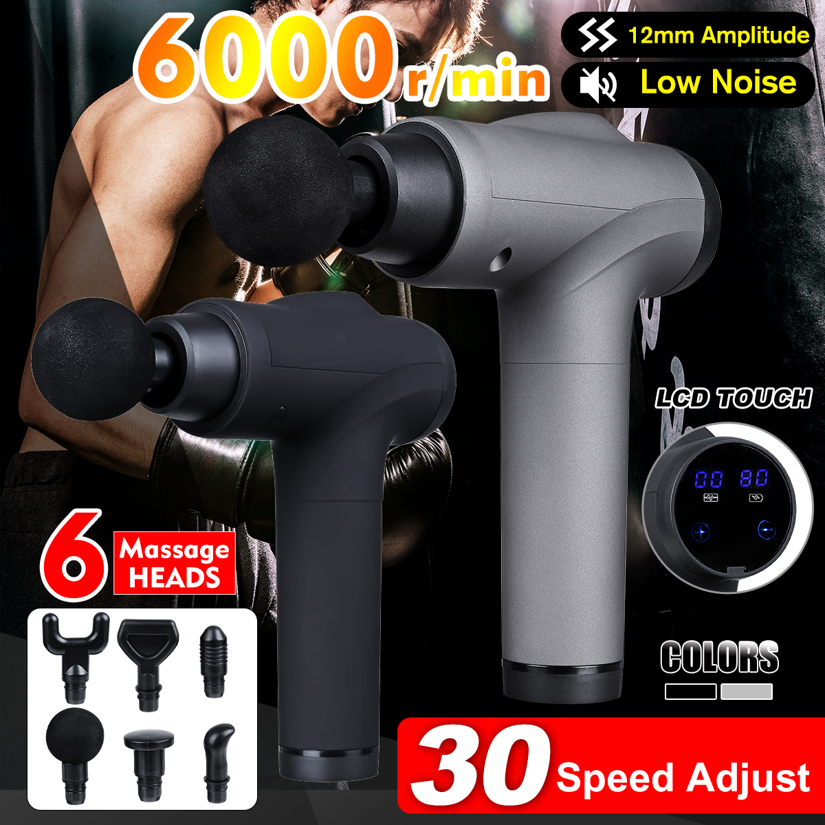 30-Speeds-Electric-Percussive-Massager-Rechargeable-Mute-Fascia-Muscle-Shock-Vibration-Therapy-Devic-1651187-1