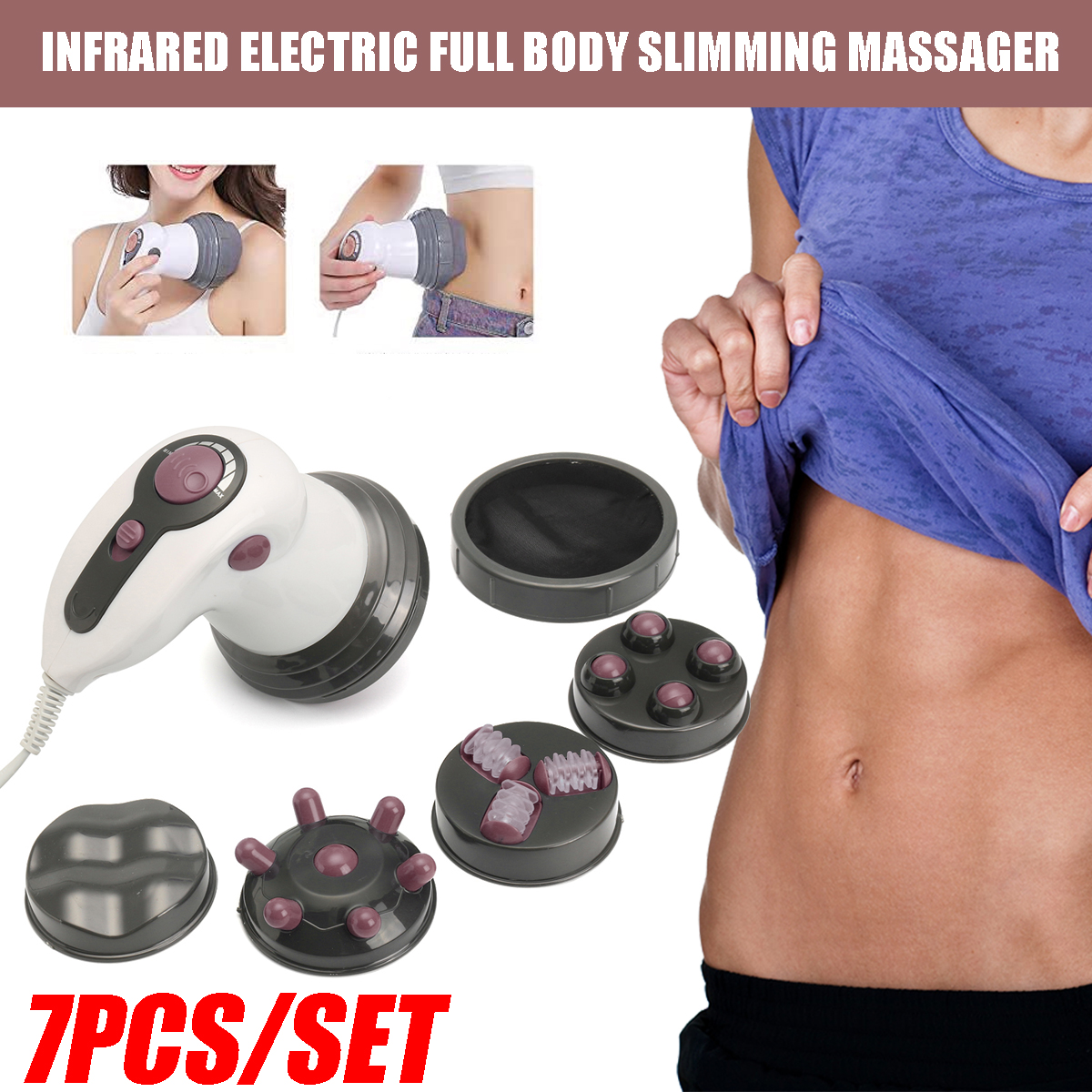 7pcs-Infrared-Electric-Full-Body-Massager-Slimming-Equipment-Anti-cellulite-Machine-With-4-Heads-1676209-1