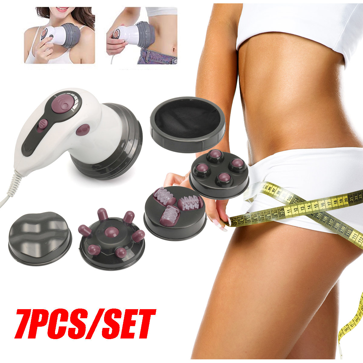 7pcs-Infrared-Electric-Full-Body-Massager-Slimming-Equipment-Anti-cellulite-Machine-With-4-Heads-1676209-2