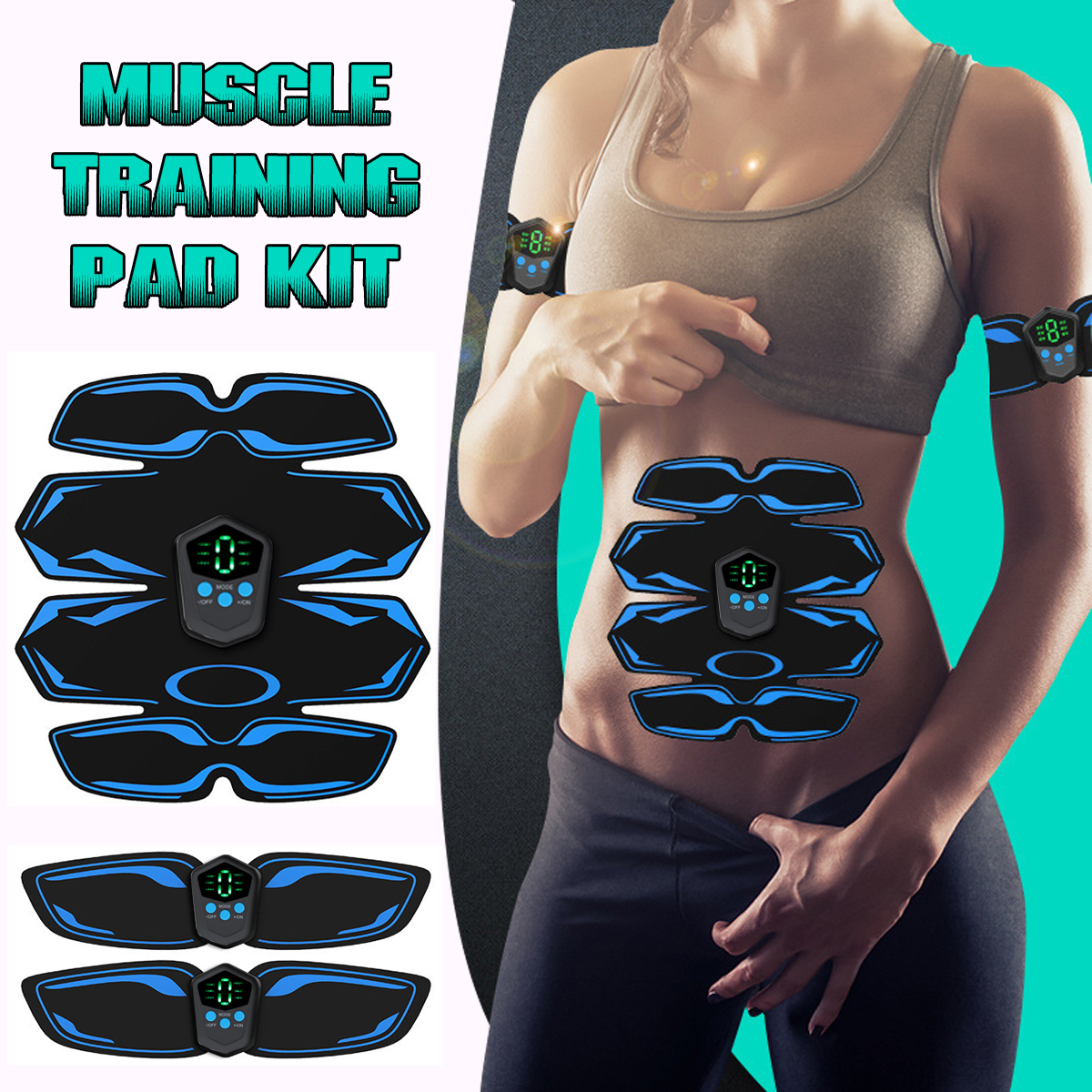 8Pcs-Abdominal-Patch-Rechargeable-Muscle-Stickers-Abdominal-Health-Equipment-1695477-1