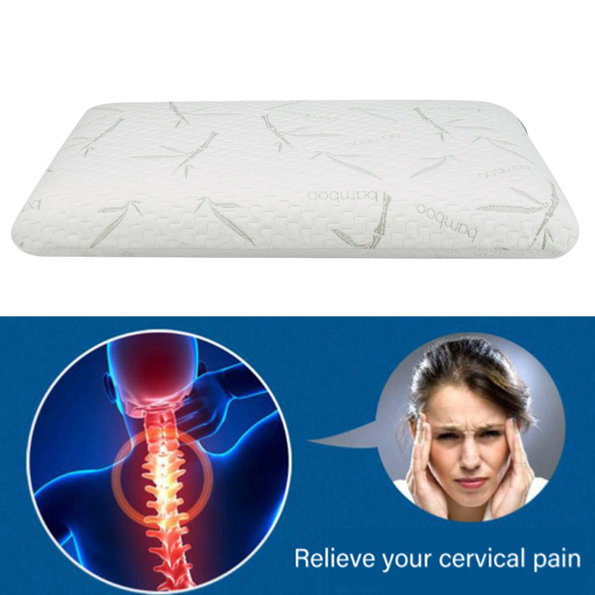 Bamboo-Memory-Foam-Pillow-Reversible-Pillow-Orthopedic-Slow-Rebound-Cervical-Neck-Pain-Relief-1813962-5