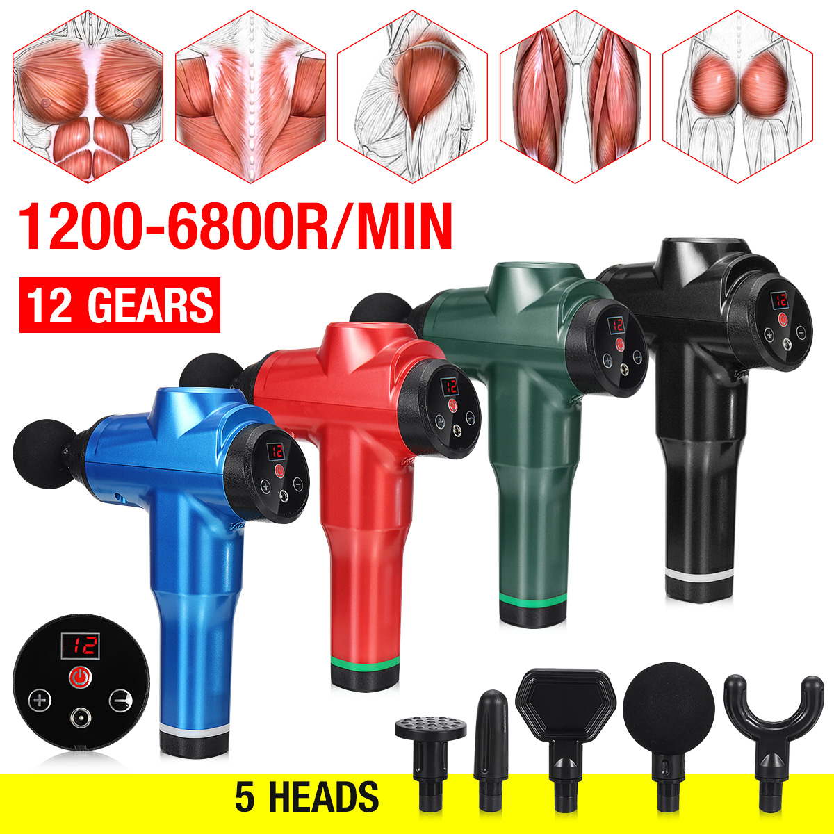 Display-12-Gear-Percussion-Massager-3600mAh-Vibration-Deep-Tissue-Muscle-Relaxation-Electric-Massage-1682388-3