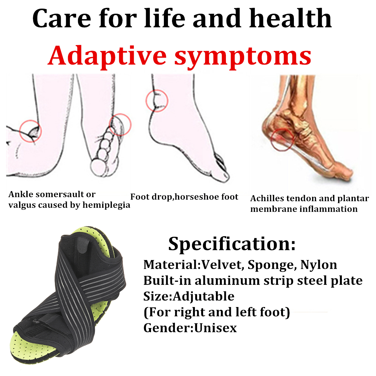 Dorsal-Plantar-Fasciitis-Brace-Ankle-Support-Tendonitis-Night-Splint-Heel--Massage-Ball-1741753-6