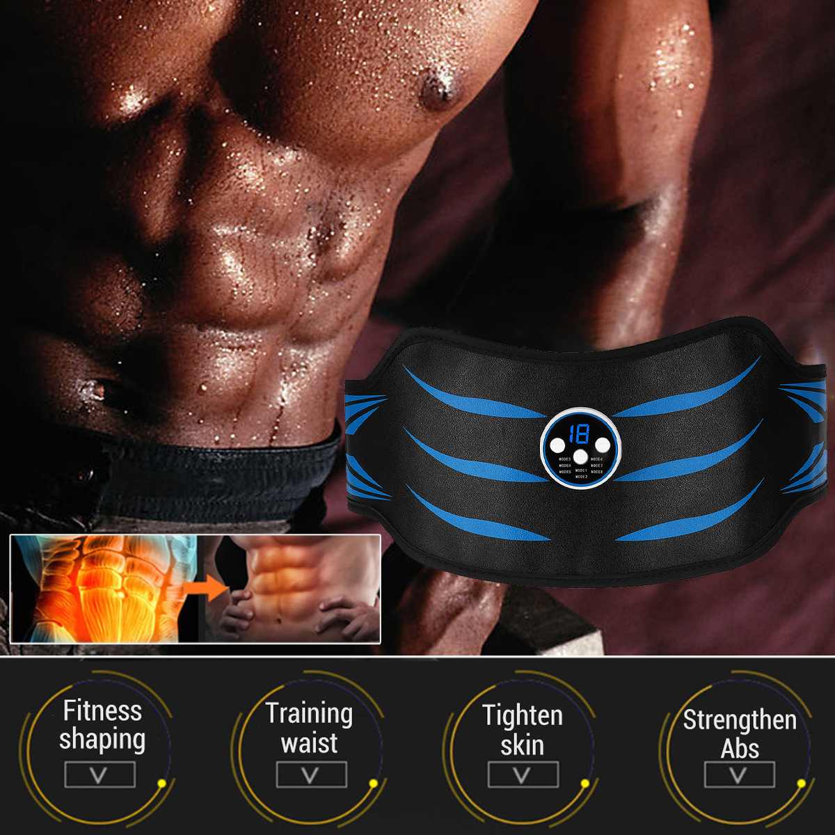 EMS-Smart-Fitness-Silicone-Massage-Belts-8-modes-15-gears-Abdominal-Massage-Sticker-Electromagnetic--1933129-2