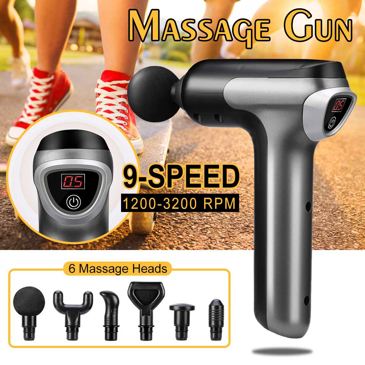 Electric-Percussion-Massage-Guns-Deep-Muscles-Tissue-Vibrating-Pain-Relief-Device-9-Gears-W-6pcs-Hea-1869584-1