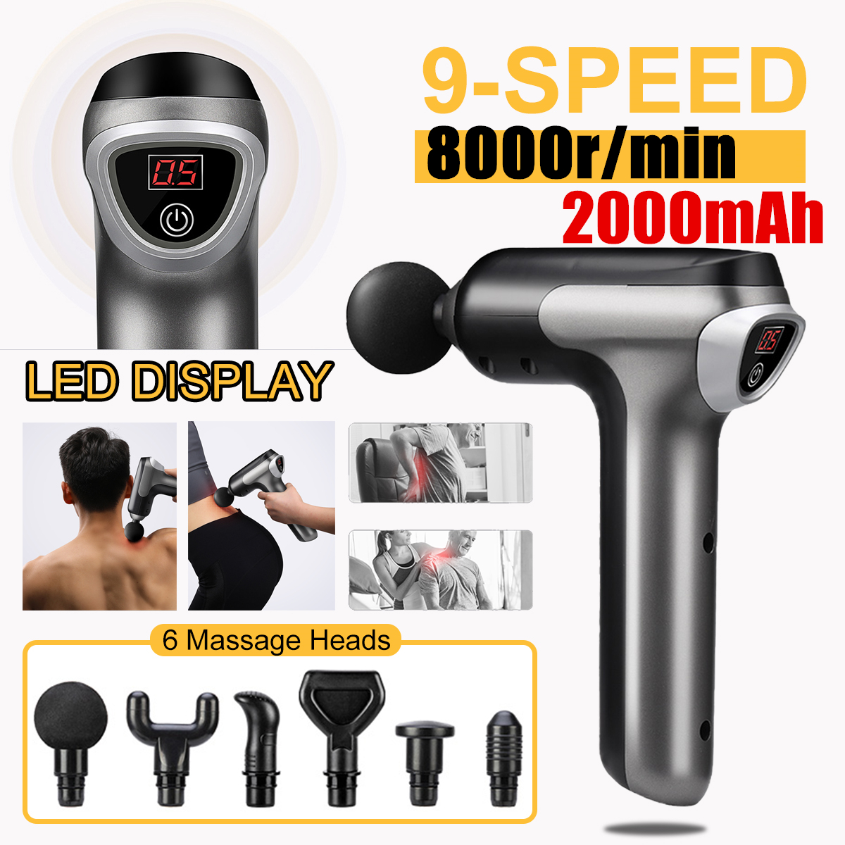 Electric-Percussion-Massage-Guns-Deep-Muscles-Tissue-Vibrating-Pain-Relief-Device-9-Gears-W-6pcs-Hea-1869584-2