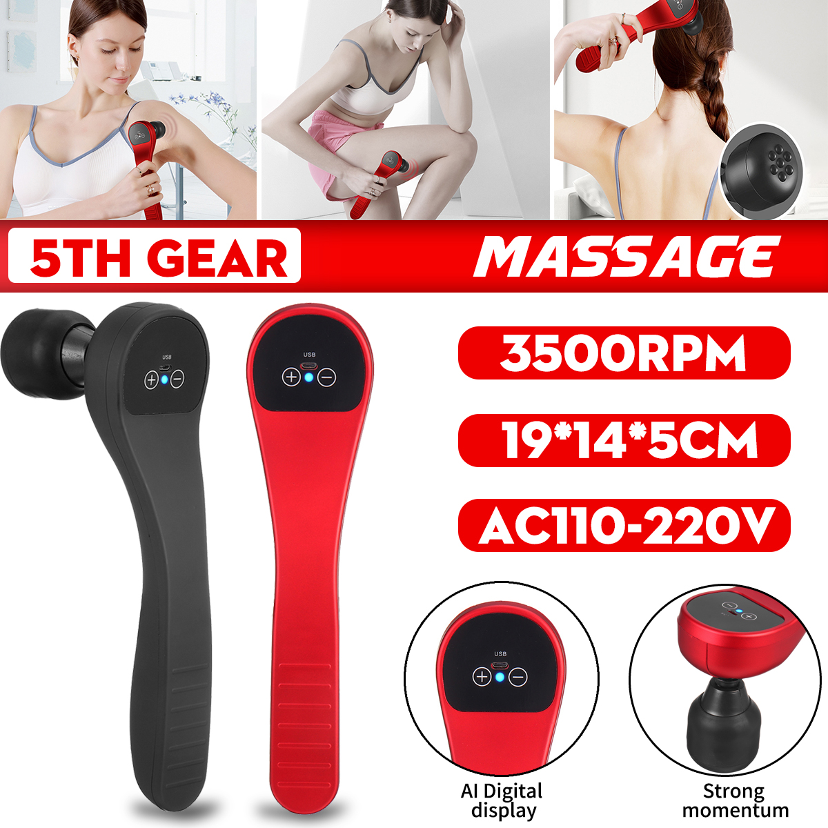 Electric-Percussion-Massager-Massage-Guns-5-Gears-Rechargeable-Handheld-Deep-Tissue-Muscles-Therapeu-1862928-2