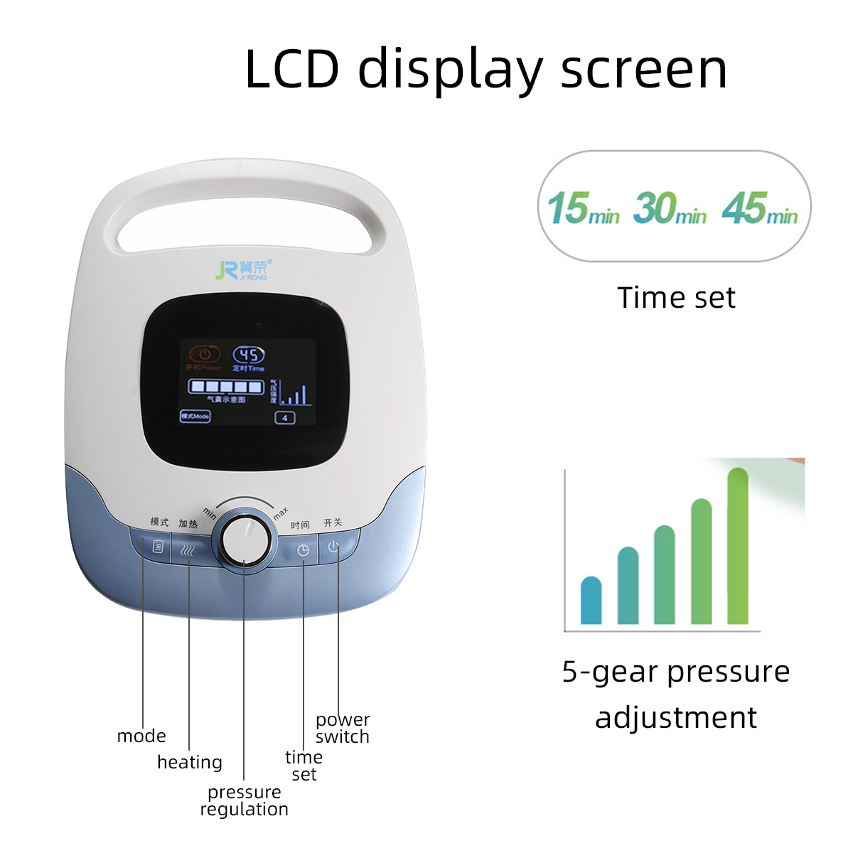 Hot-Compress-Leg-Massager-LCD-Display-Five-gear-Pressure-Adjustment-Pneumatic-Air-Wave-Massager-Timi-1952946-5