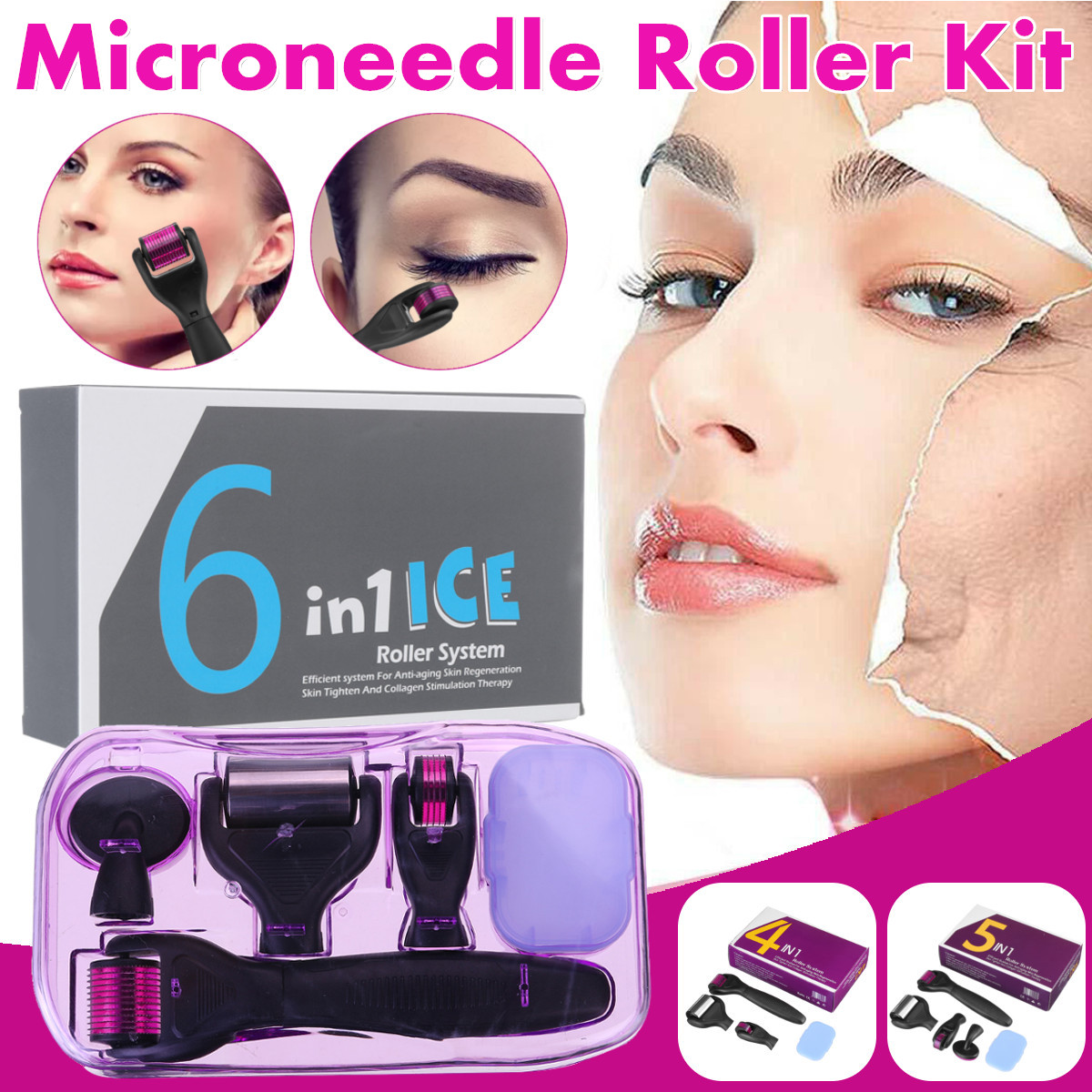 Microneedle-Micro-Needle-Roller-Kit-Therapy-Skin-Care-05-20mm-Anti-aging-Acne-1820421-2