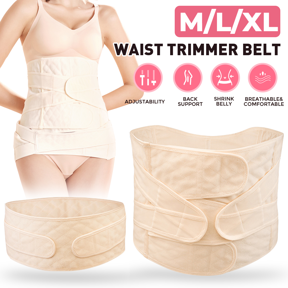 Waist-Trainer-Shapewear-Slimmer-Sweat-Belt-Tummy-Control-Band-Breathable-Slim-Ladies-Postpartum-Bell-1940279-3