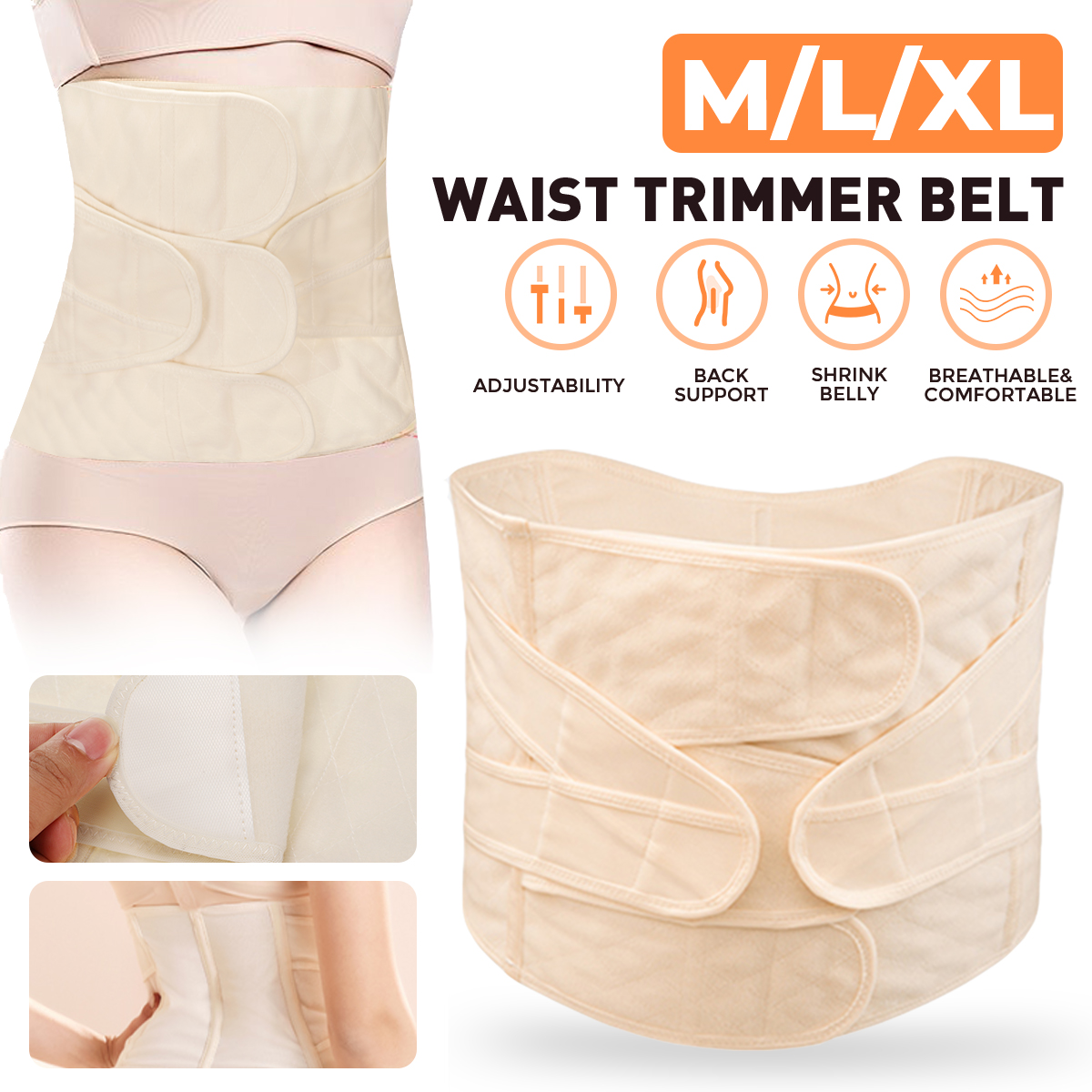 Waist-Trainer-Shapewear-Slimmer-Sweat-Belt-Tummy-Control-Band-Breathable-Slim-Ladies-Postpartum-Bell-1940279-4