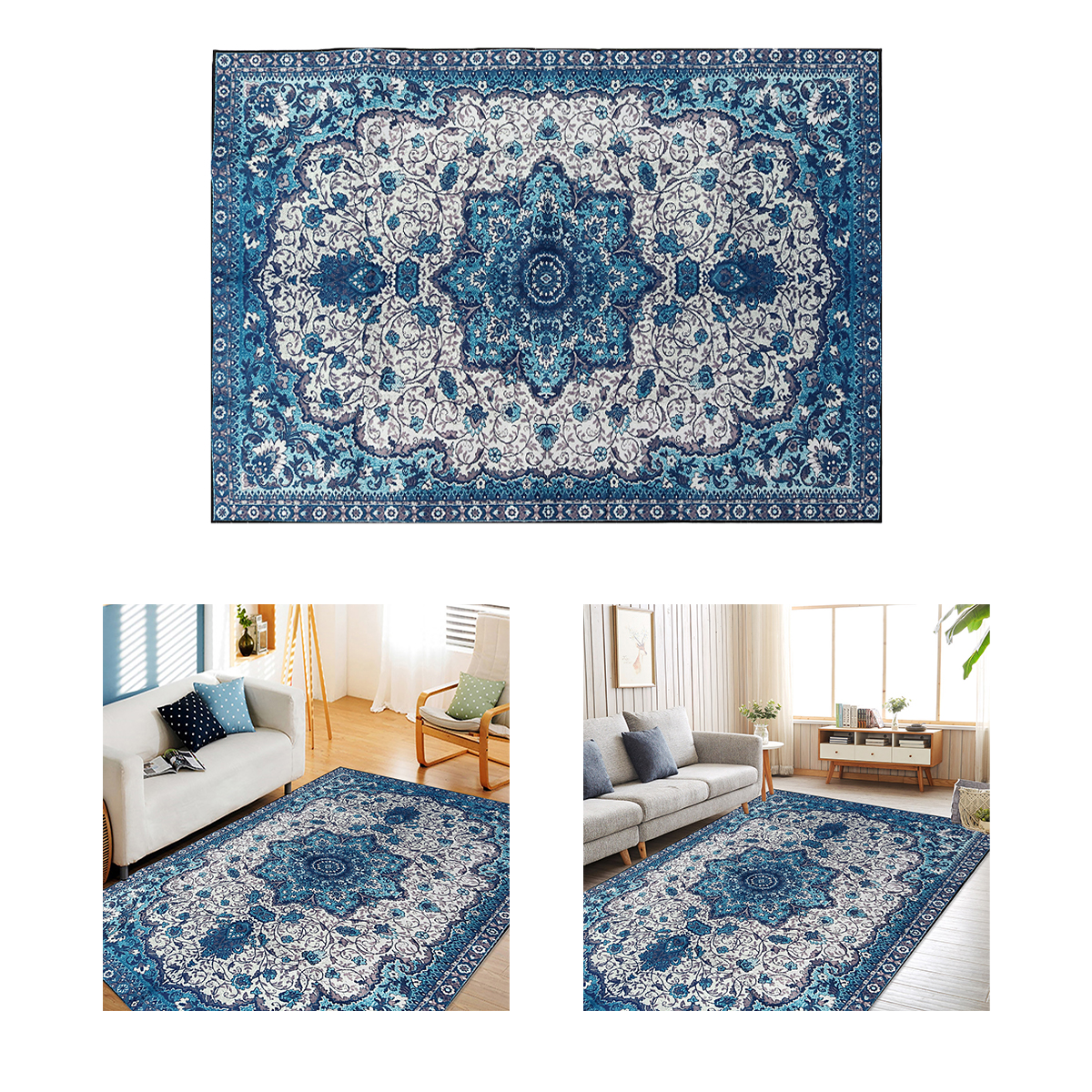 Premium-Large-Floor-Rug-Navy-Blue-Super-Soft-Print-Traditional-Persian-Carpet-1878868-4