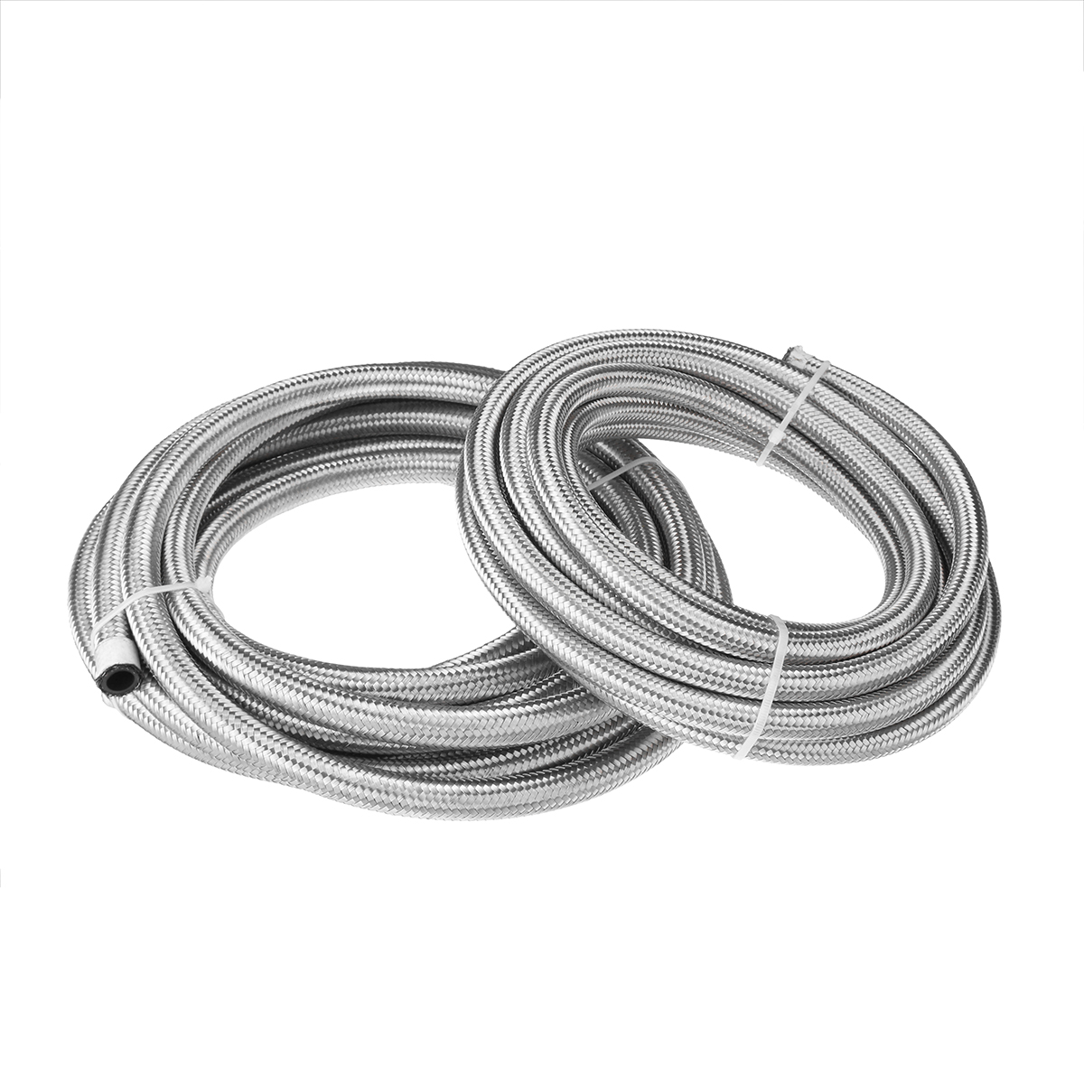 20FT-AN6-AN8-Fuel-Hose-Oil-Gas-Line-Nylon-Stainless-Steel-Braided-Silver-Black-1683239-2