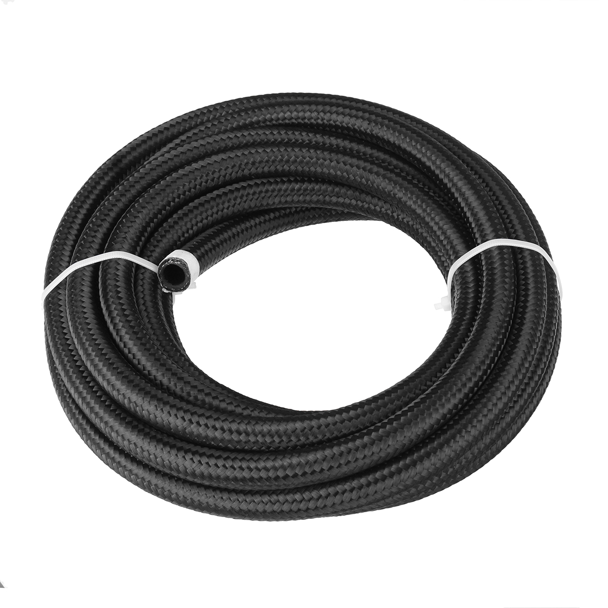 20FT-AN6-AN8-Fuel-Hose-Oil-Gas-Line-Nylon-Stainless-Steel-Braided-Silver-Black-1683239-6