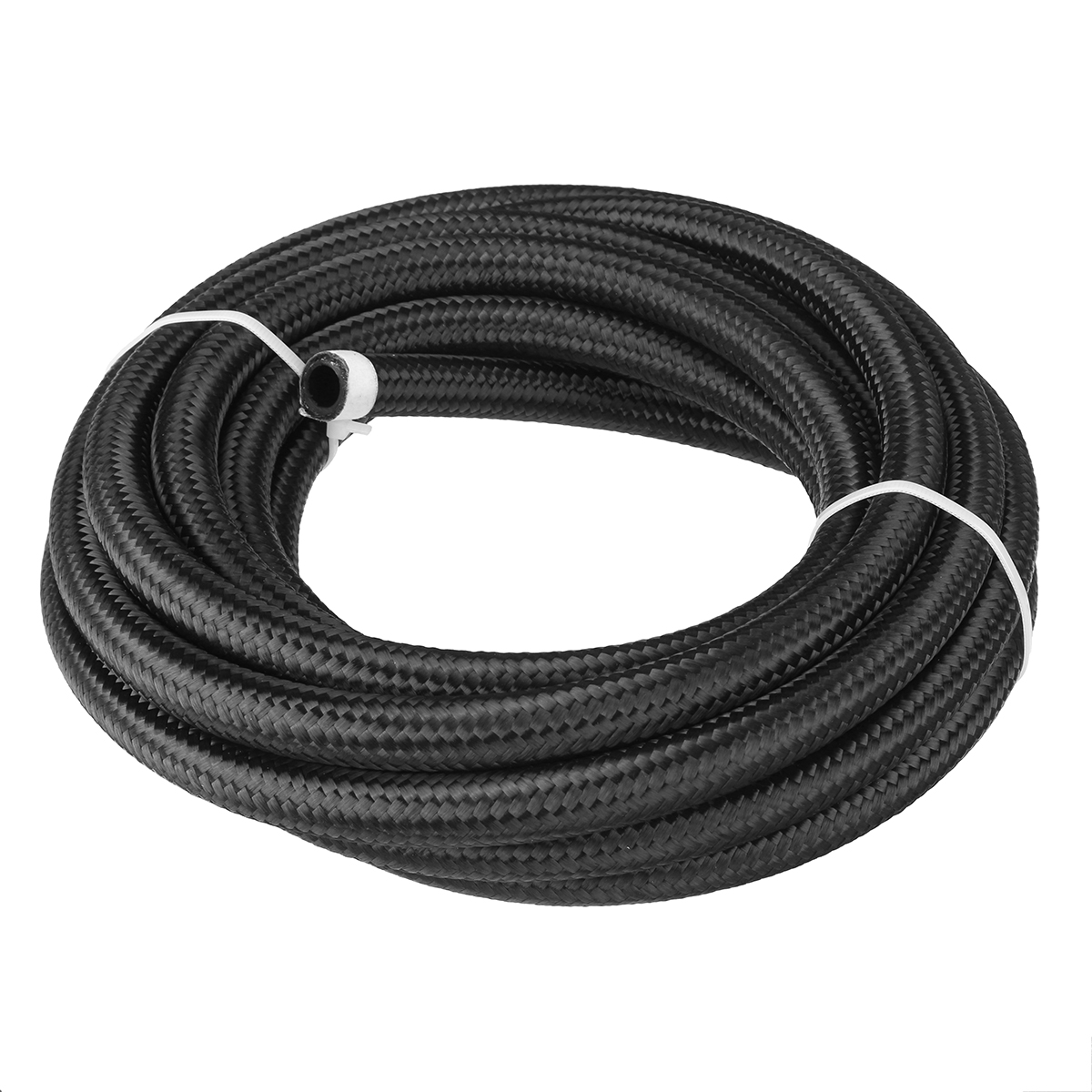 20FT-AN6-AN8-Fuel-Hose-Oil-Gas-Line-Nylon-Stainless-Steel-Braided-Silver-Black-1683239-7