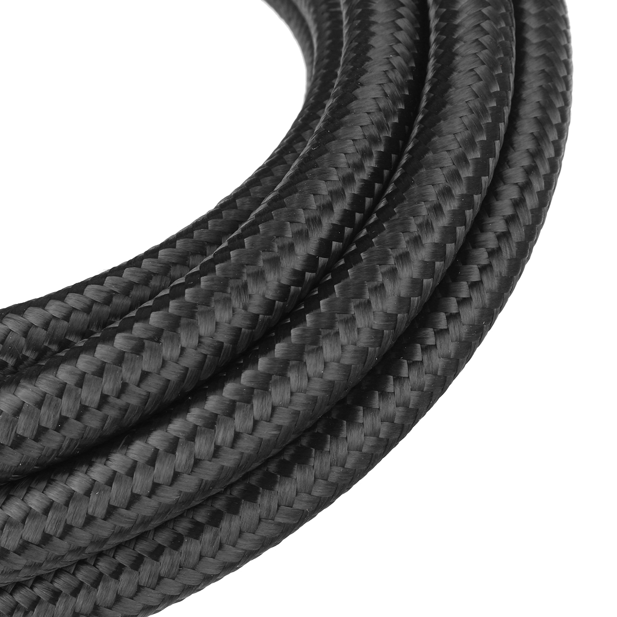 20FT-AN6-AN8-Fuel-Hose-Oil-Gas-Line-Nylon-Stainless-Steel-Braided-Silver-Black-1683239-9