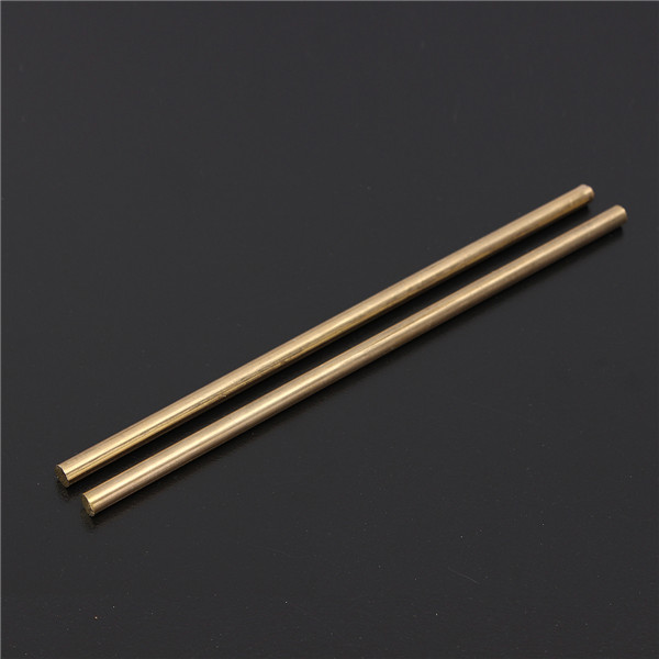 2pcs-150mm-x-5mm-Brass-Rod-Bar-Hardware-Solid-Round-Rods-1126179-8