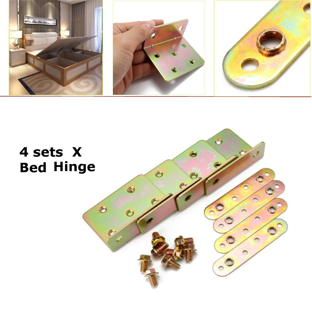 8pcs-Gold-Metal-Bed-Connection-Hinge-Furniture-Home-Buckle-Hook-Rail-Bracket-Connecting-Fittings-1518331-1