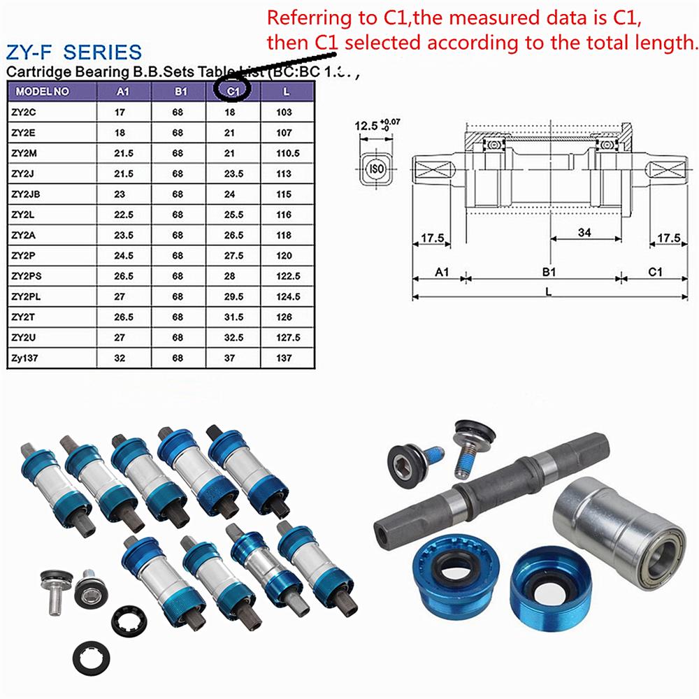 Aluminum-MTB-Road-Bike-Bicycle-Bottom-Central-Bracket-68mm-Multiple-Size-with-Bolts-1423522-8