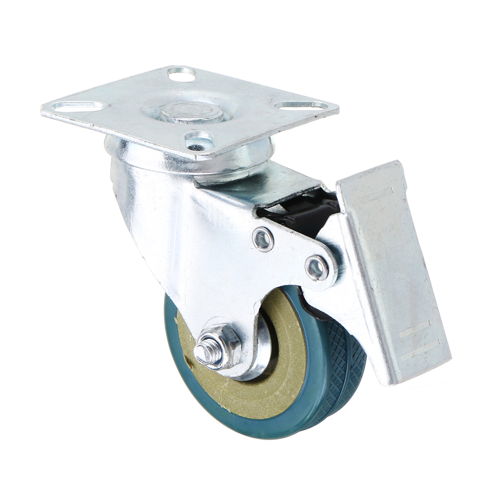 Machifit-CC-2503-2-Inch-Grey-PVC-Flat-Plate-Wheels-with-Brake-Universal-Mute-Foot-Wheels-1335882-5