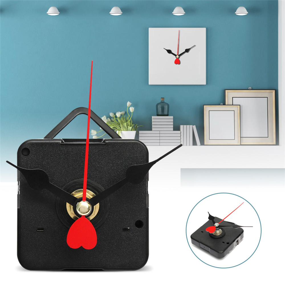 Quartz-Clock-Wall-Movement-Mechanism-Black-Red-Hearts-Hand-Repair-Part-Kit-DIY-1304962-1