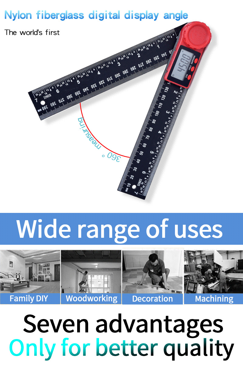 0-200mm-0-300mm-360-deg-LCD-Display-Carbon-Fiber-Digital-Angle-Ruler-Inclinometer-Electron-Goniomete-1526888-2