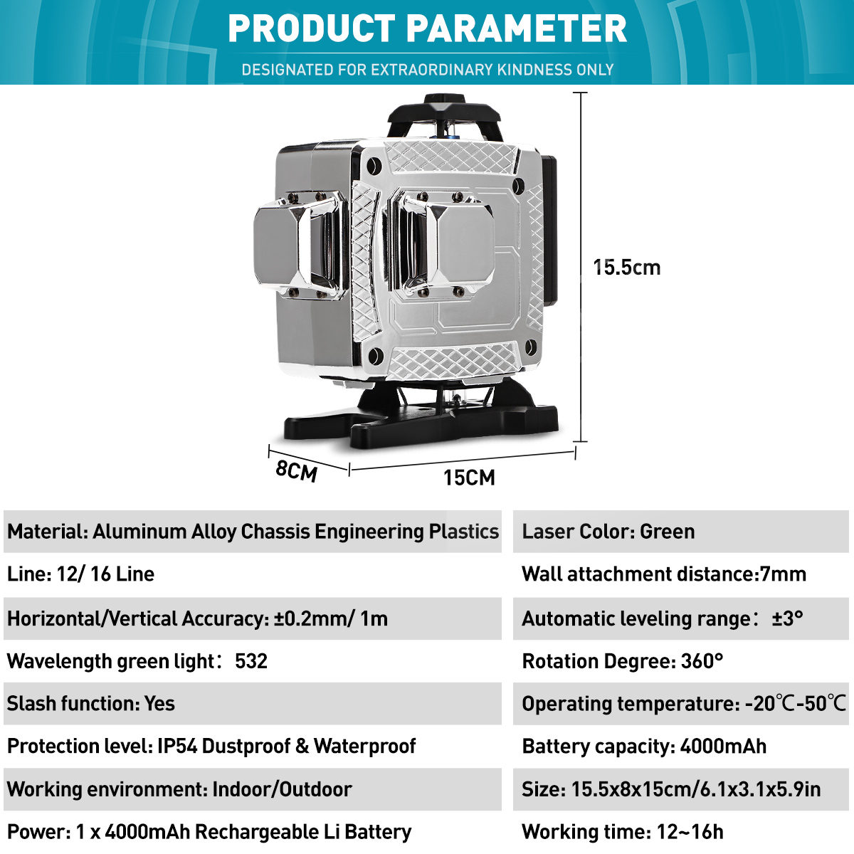 1216-Lines-4D-Green-Light-Laser-Level-Auto-Self-Leveling-Cross-360deg-Rotary-Measuring-1886261-3