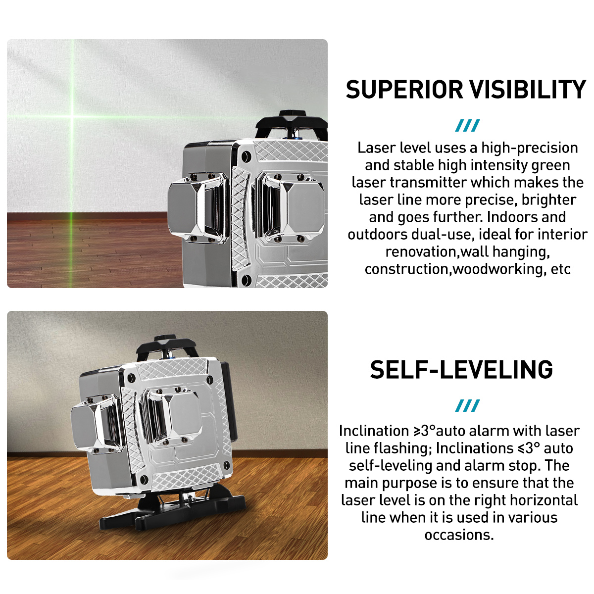 1216-Lines-4D-Green-Light-Laser-Level-Auto-Self-Leveling-Cross-360deg-Rotary-Measuring-1886261-5