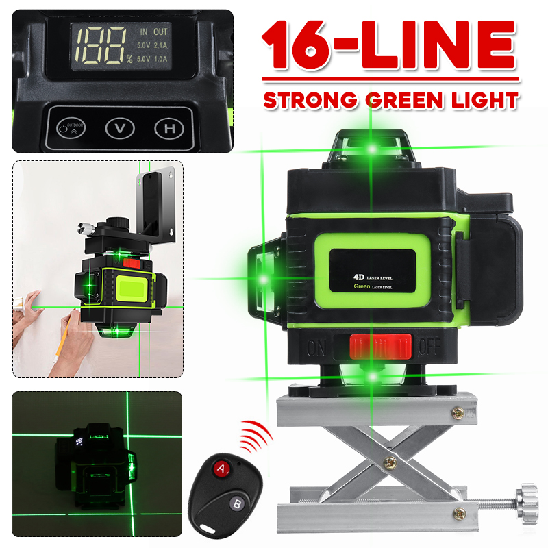 16-Line-Strong-Green-Light-3D-Remote-Control-Laser-Level-Measure-with-Wall-Attachment-Frame-1691974-1