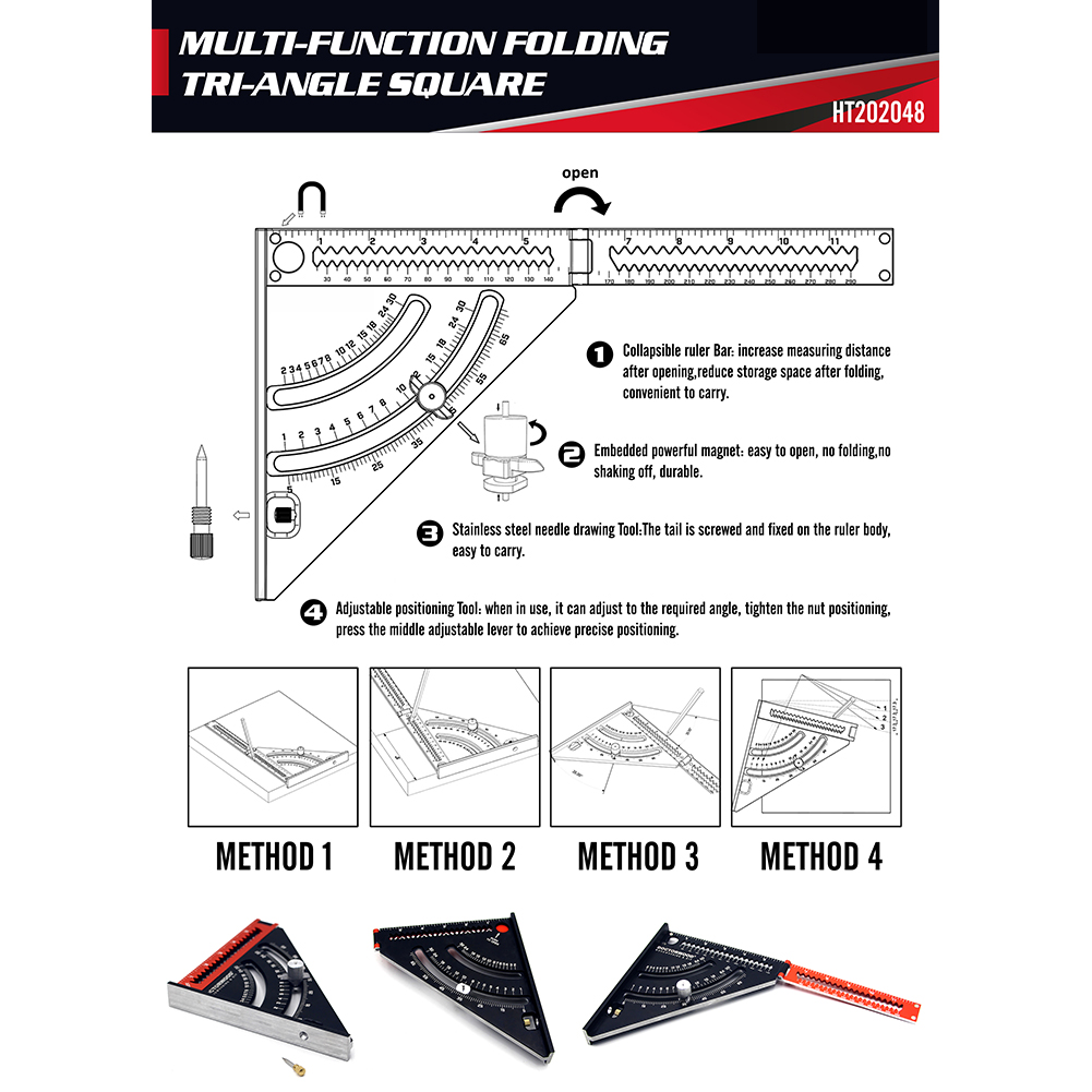 2-In-1-Folding-Aluminum-Alloy-Extendable-Arm-Work-Durable-Carpentry-Multifunctional-Triangle-Square--1786584-1
