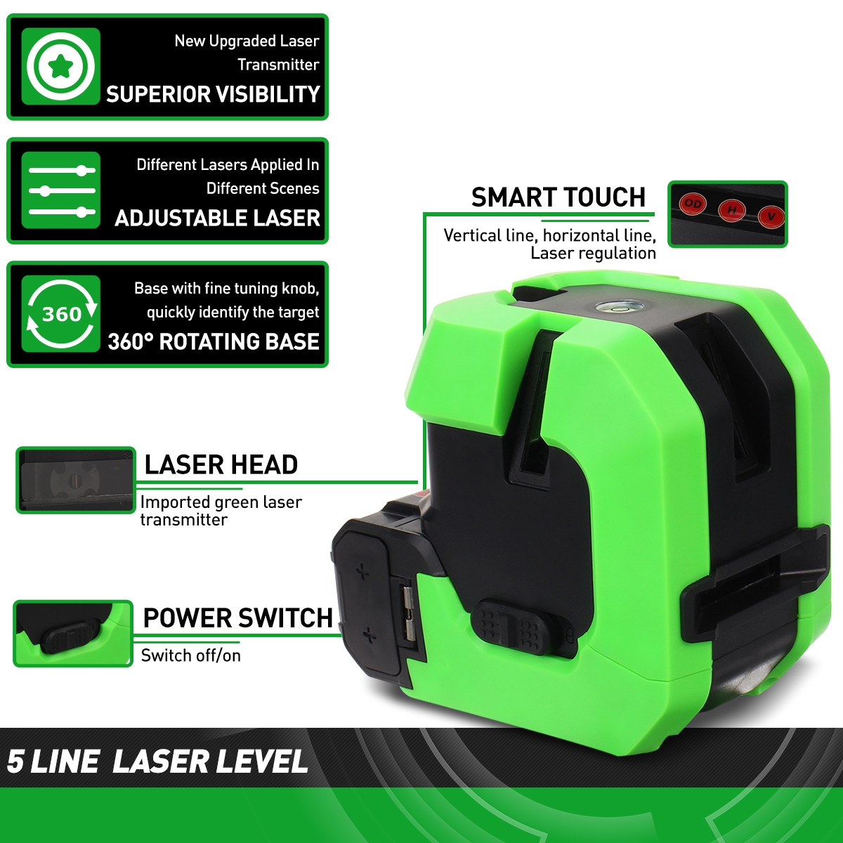 5-Lines-USB-Laser-Level-360deg-Rotatable-Self-Leveling-Indoor-Outdoor-Green-Light-Horizontal-Vertica-1873047-5