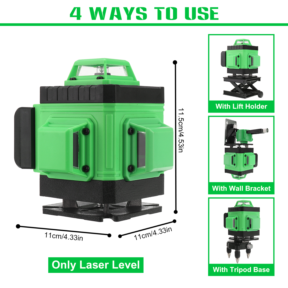 81216-Line-360deg-4D-Green-Light-Laser-Level-Horizontal-Vertical-Cross-Spirit-Level-Measure-Tool-Kit-1864088-4