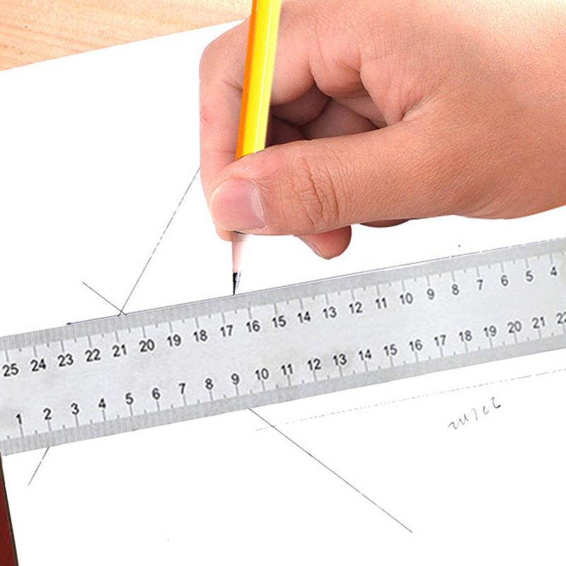 90-Degree-Square-Feet-Mahogany-Handle-Thickened-Stainless-Steel-Square-Ruler-Protractor-300MM-Tool-A-1536350-3