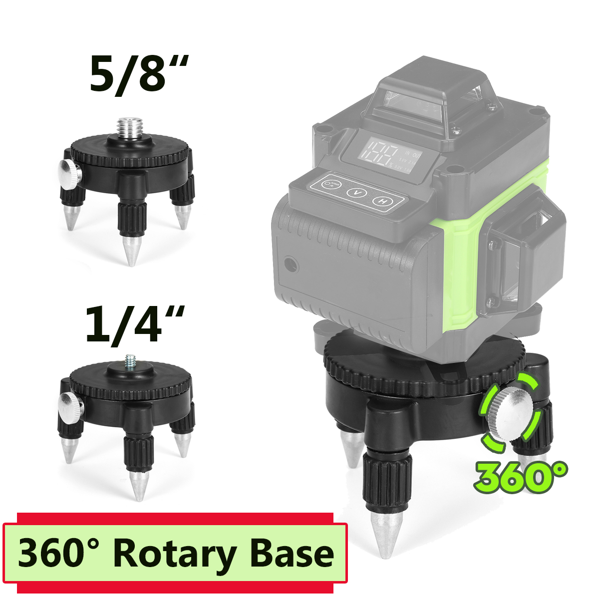 Adjustment-360deg-Rotation-Holder-Rotary-Base-For-14-or-58-inch-Laser-Level-Line-1714962-2