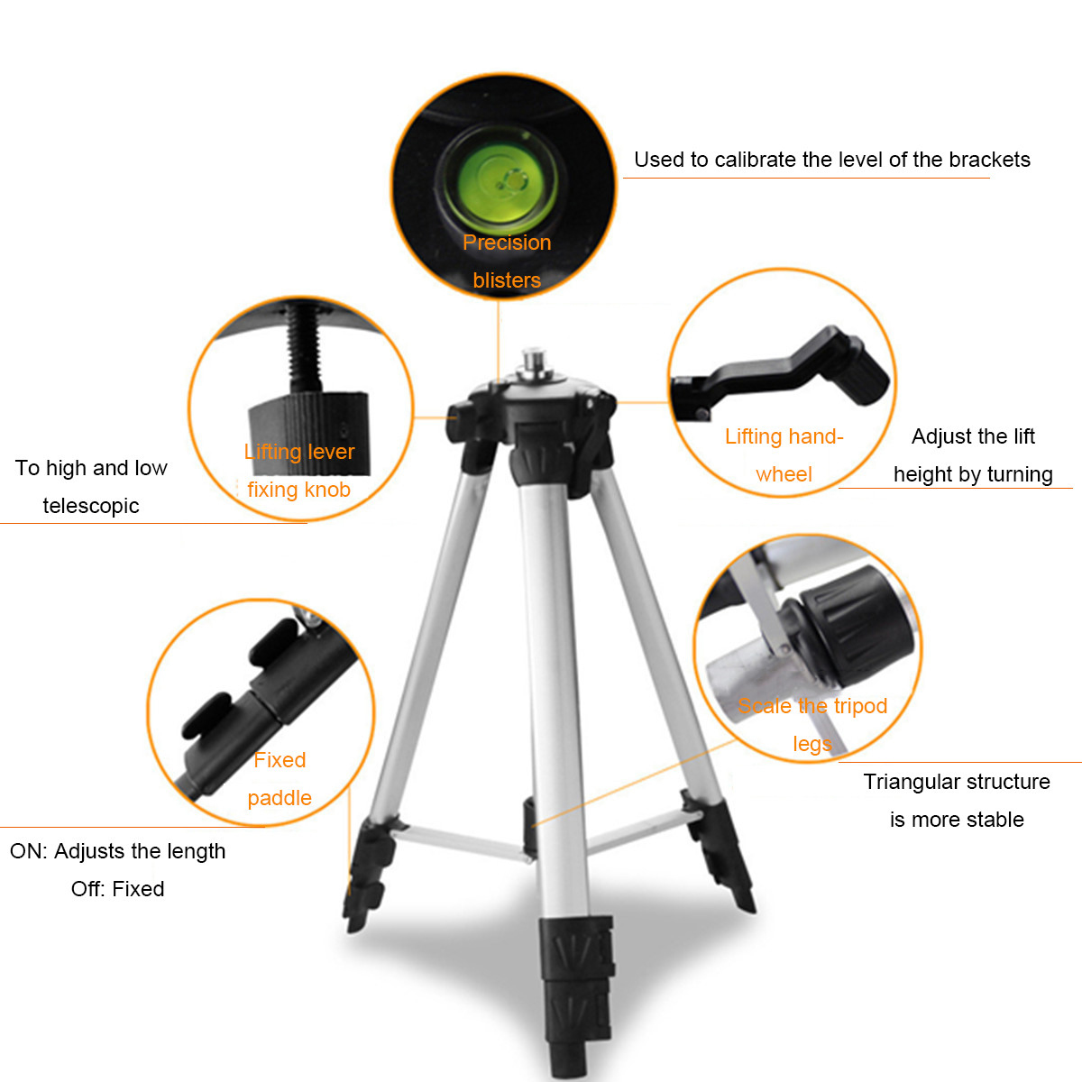 Level-Tripod-Holder-Stand-Mount-Telescopic-Aluminium-Alloy-for-Self-Leveling-Laser-1197242-3