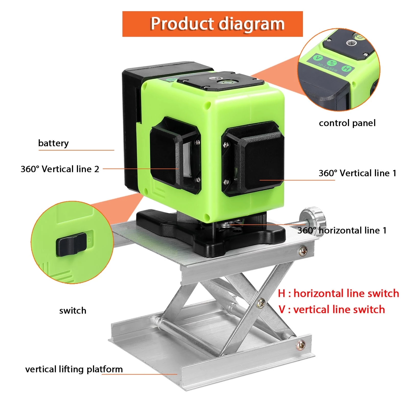 Mini-Multifunctional-12-Lines-Green-Light-Laser-Level-3deg-Self-leveling-USB-Rechargeable-Lithium-Ba-1908999-8