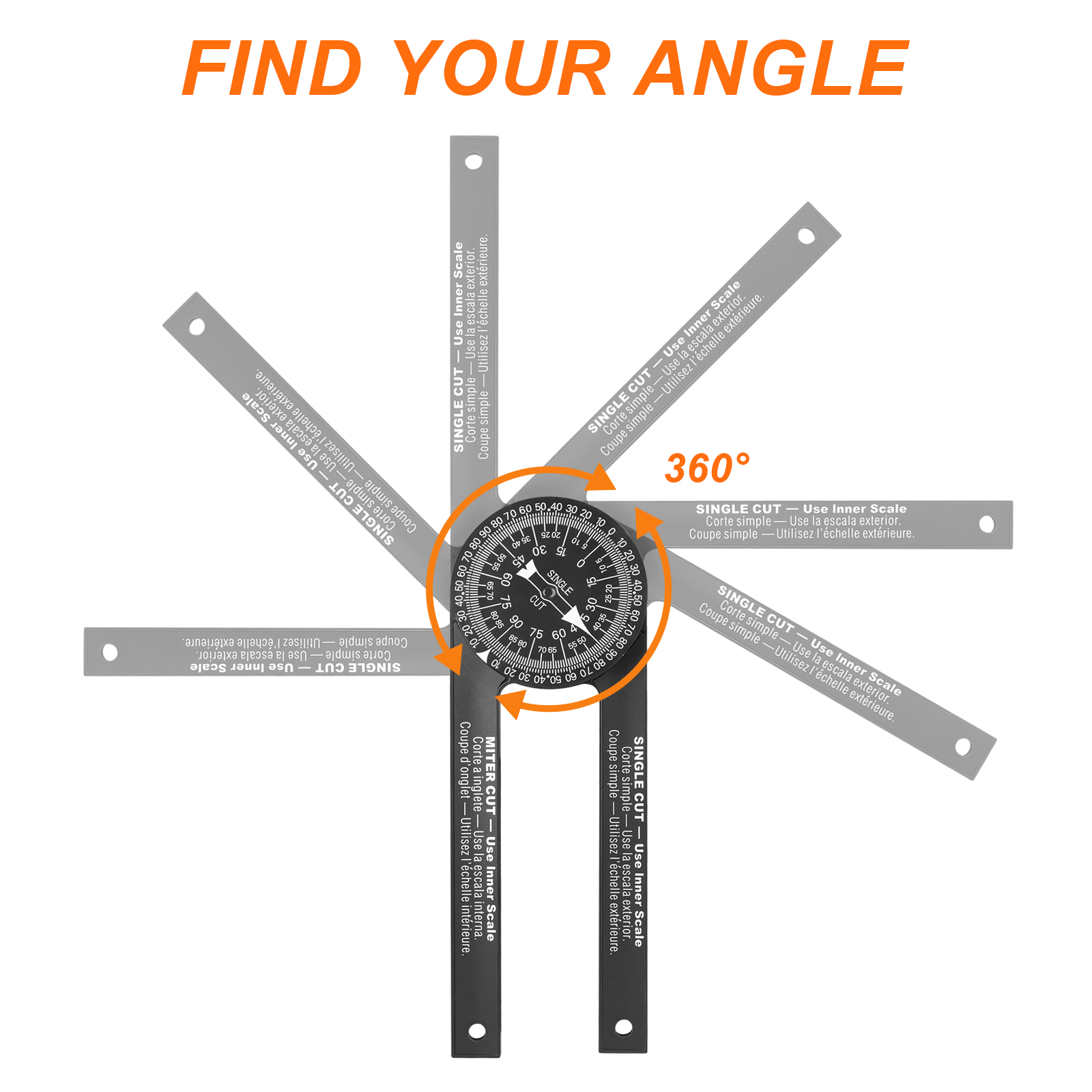 Miter-Saw-Protractor-360deg-Angle-Finder-Miter-Gauge-Goniometer-Angle-Level-Meter-Arm-Measuring-Rule-1899613-4