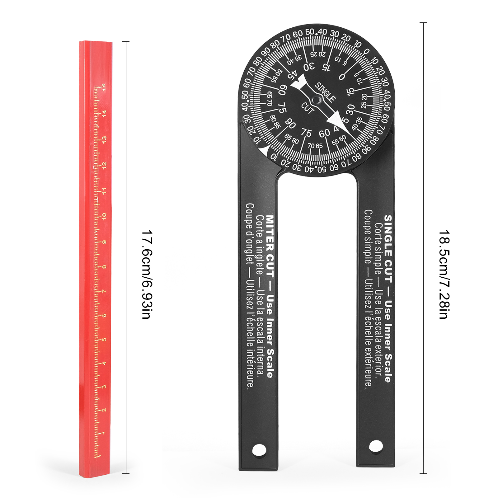 Miter-Saw-Protractor-360deg-Angle-Finder-Miter-Gauge-Goniometer-Angle-Level-Meter-Arm-Measuring-Rule-1899613-7