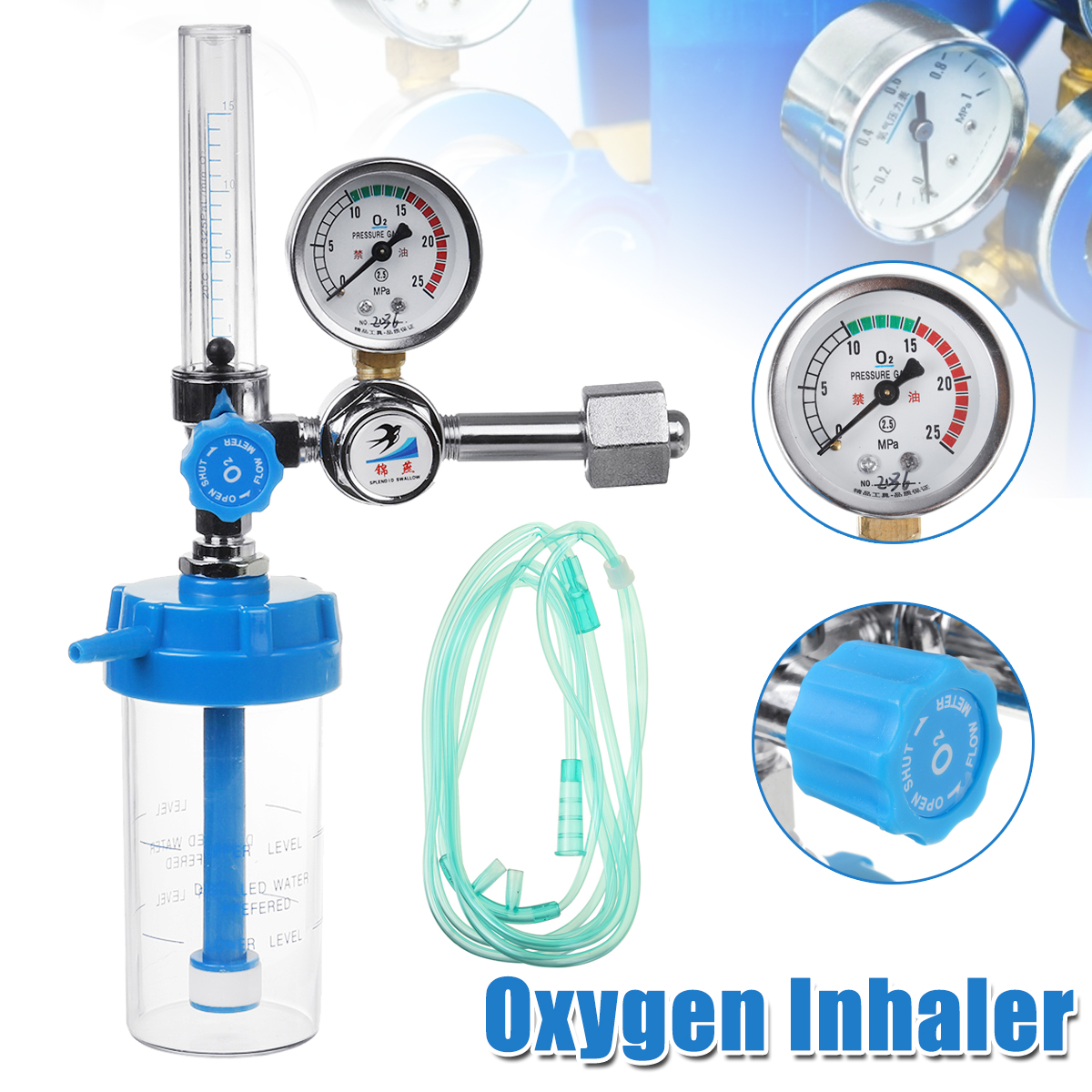 Oxygen-Cylinder-Regulator-Pressure-Flowmeters-Gauge-Valve-1814998-1
