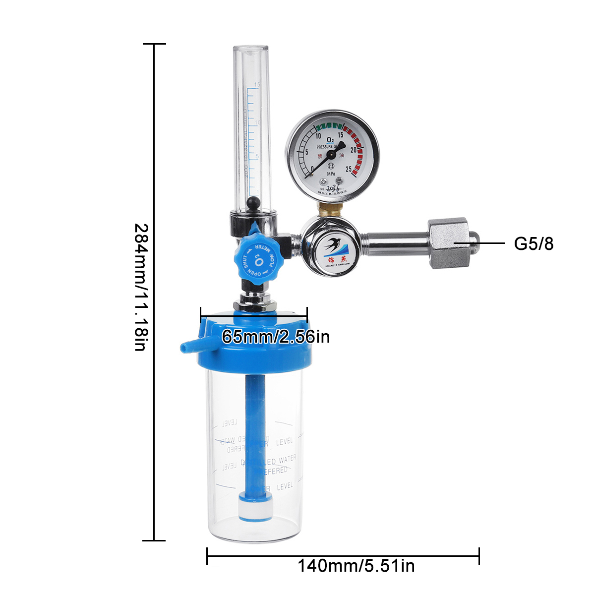 Oxygen-Cylinder-Regulator-Pressure-Flowmeters-Gauge-Valve-1814998-13