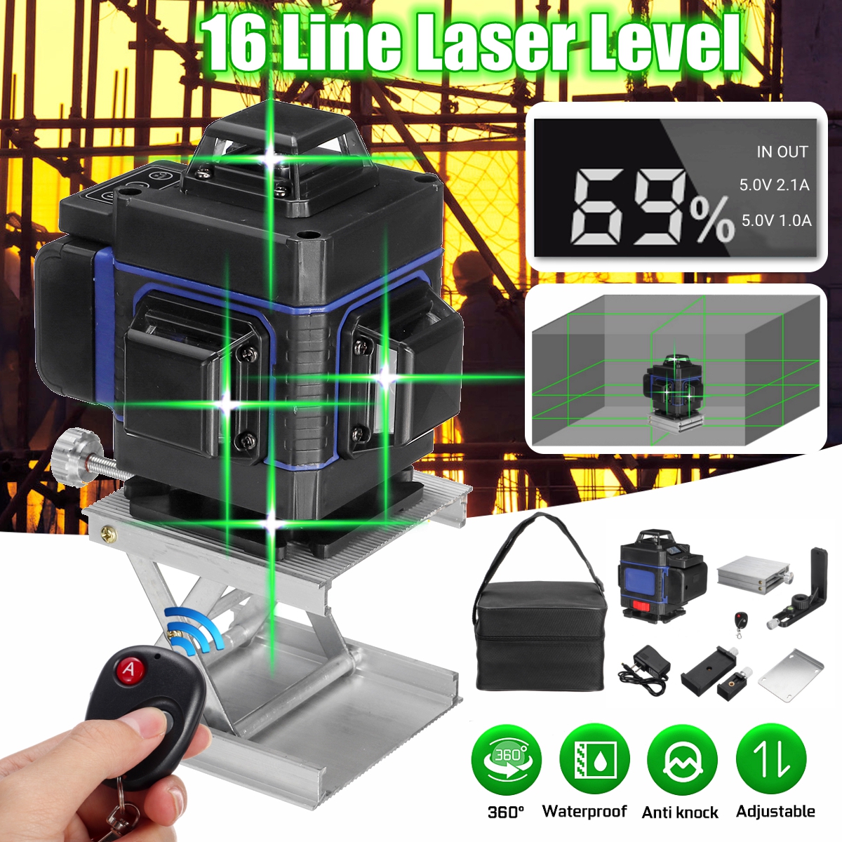 Rotary-Laser-Level-Green-16-Lines-3D-360deg-Cross-Line-Self-Leveling-Measure-Tool-1642218-1