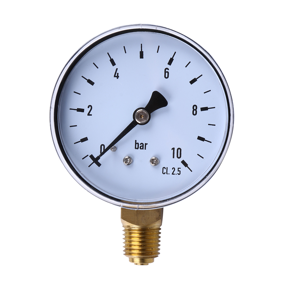 TS-60-10-14-Inch-NPT-Side-Mount-10-Bar-Metal-Water-Oil-Air-Compressor-Pressure-Gauge-Manometer-Press-1443038-1