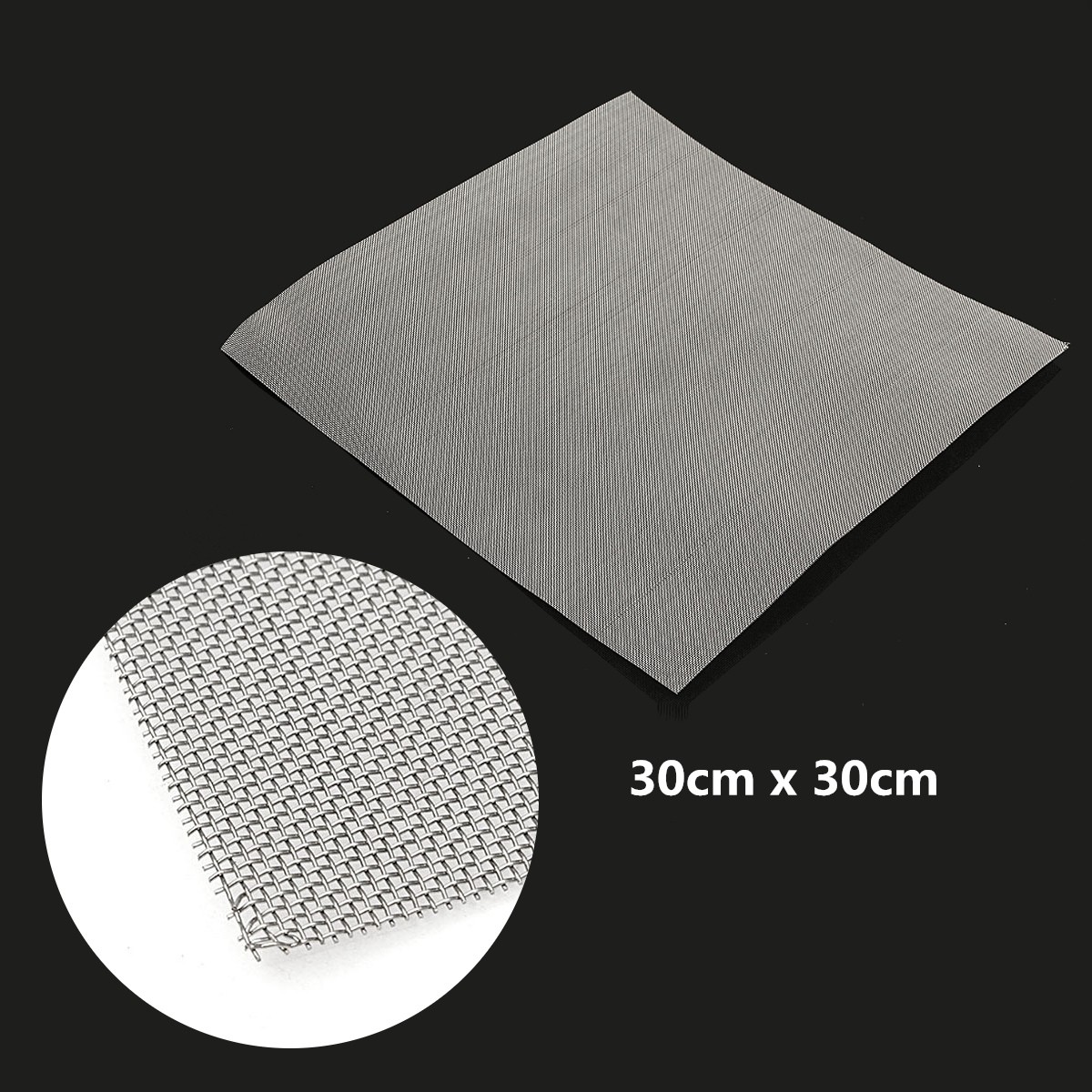 30x30cm-304-Stainless-Steel-30-Mesh-Filter-Water-Filtration-Woven-Wire-1089441-1