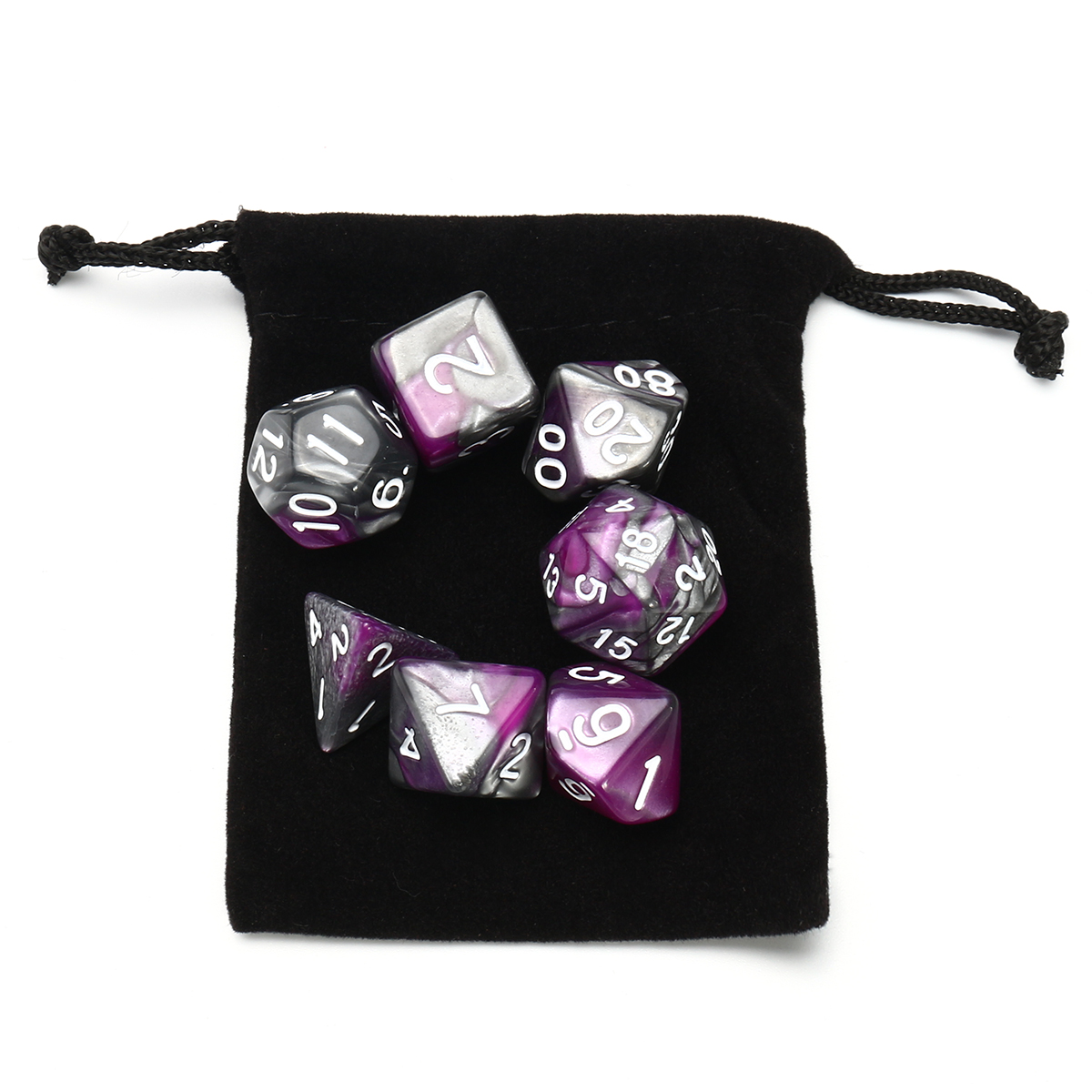 7Pcs-Purple-Gemini-Acrylic-Polyhedral-Dice-For-Dungeons-Dragons-RPG-RPG-With-Bag-1303425-4