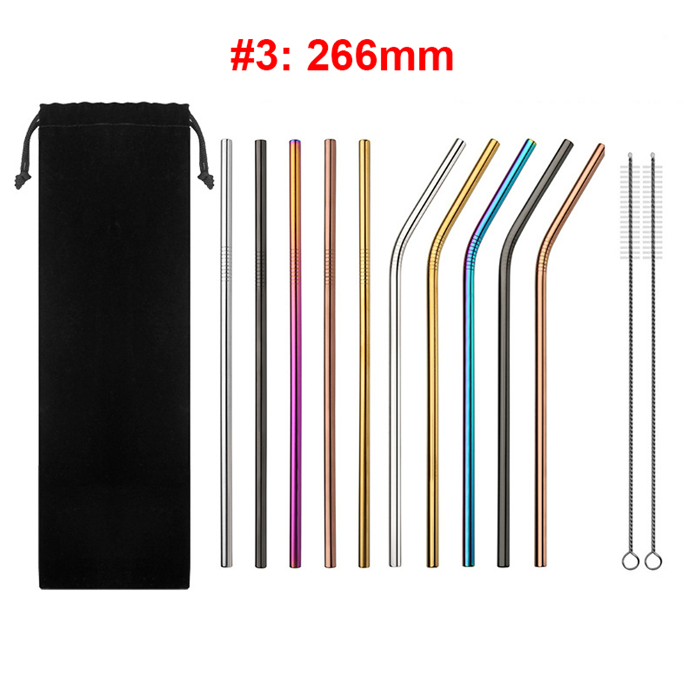 Set-of-10-Multi-Color-Stainless-Steel-Straws-Drinking-Tumblers-Cold-Beverage-Cup-Straw-w-Brush-1396656-2